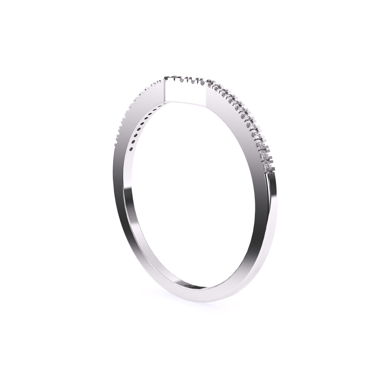 Fancy V Shape Diamond Wedding Band
